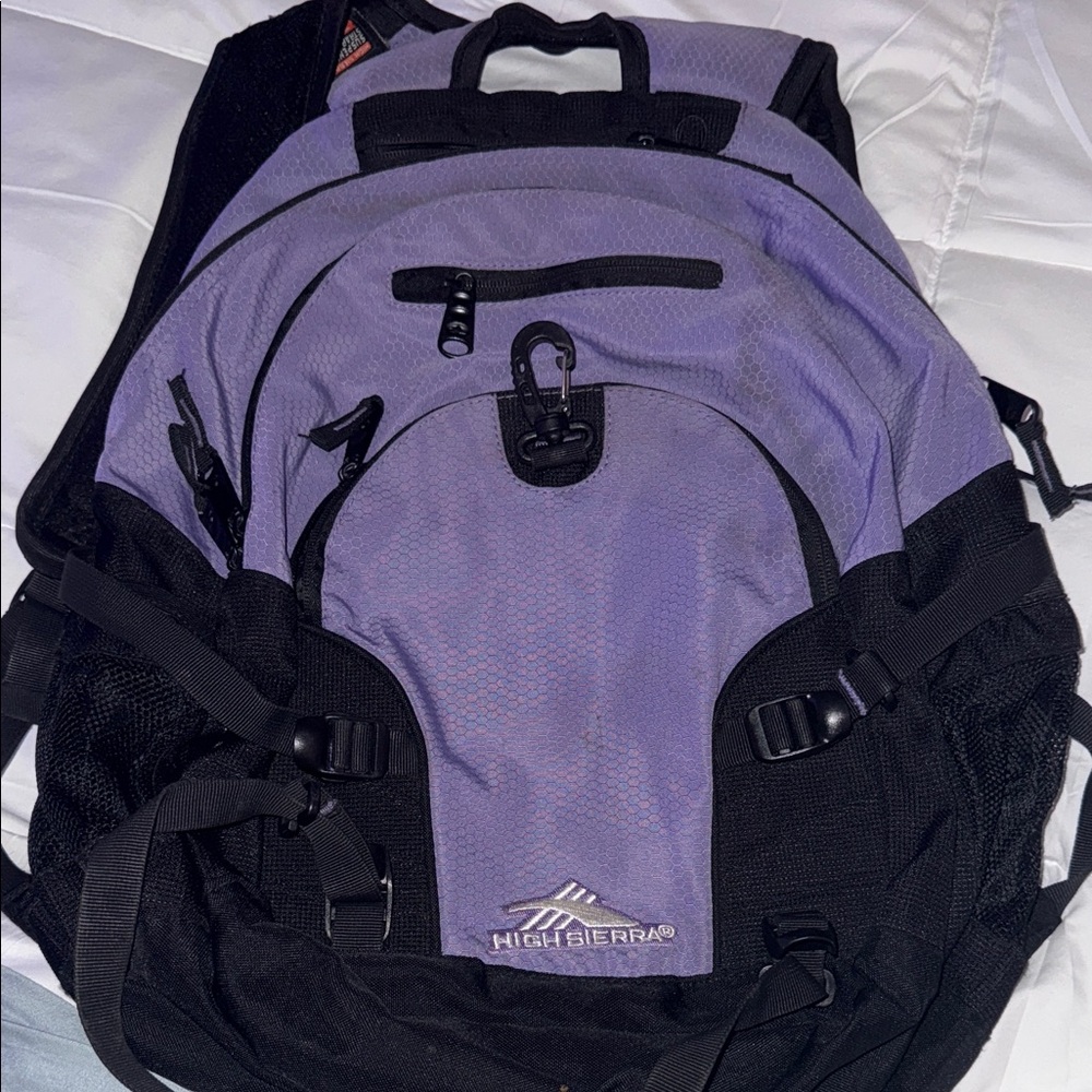 High Sierra Purple and Black Backpack